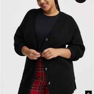 Women's Black Cardigan Sweater